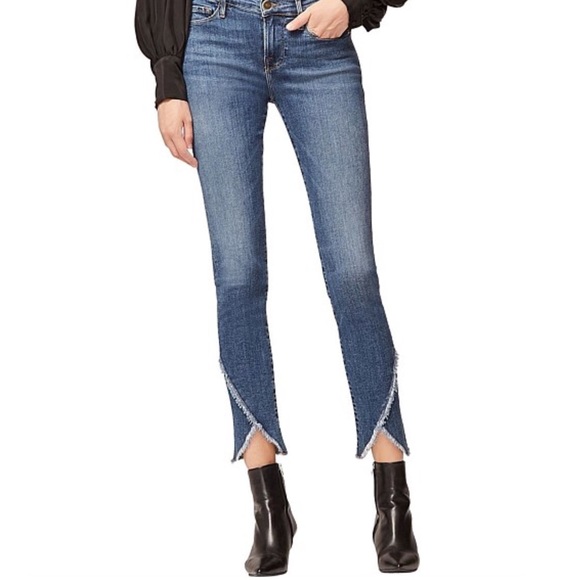 Frame Denim Cristallo Jeans Asymmetrical Hem - Picture 2 of 3